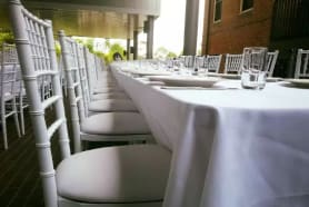 White Trestle Table Linen 2 300x225