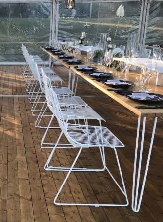 2. Wire Chairs White 1
