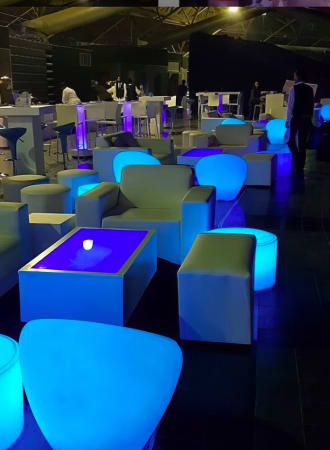 Glowing ottoman for hire
