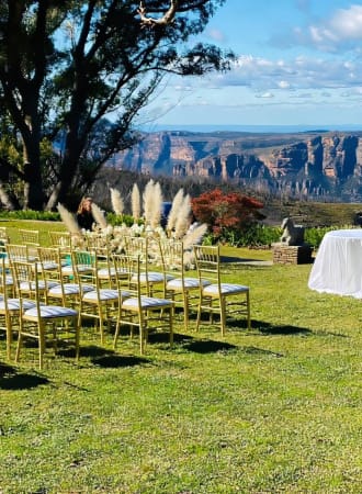 Gold Tiffany Chairs for Wedding Ceremony