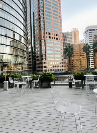white cocktail furniture in sydney