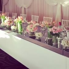 Gloss bridal table hire