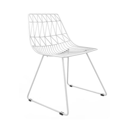 White Wire Chair / White Arrow Chair Hire