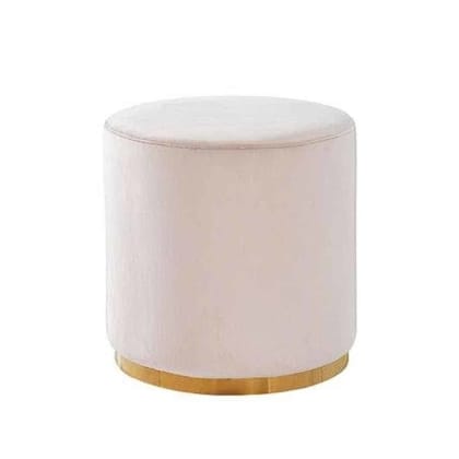 White Velvet ottoman Stool Hire