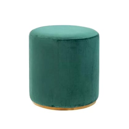 Emerald Green Velvet Ottoman Stool Hire