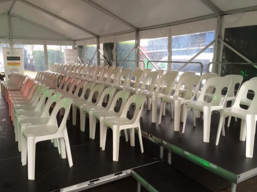 1. White Plastic Chairs