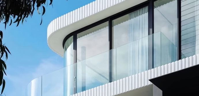 Custom cut glass panels for commercial properties