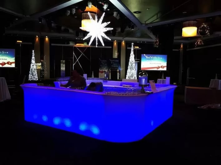 A hired glow bar in Elizabeth Bay