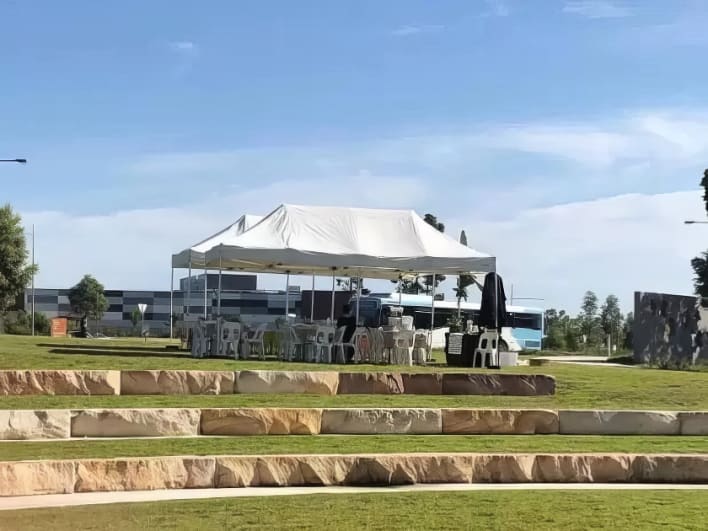 A marquee being hired in Glebe