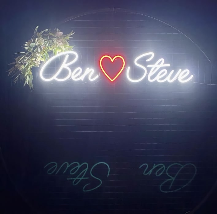 Backdrop with Neon Sign