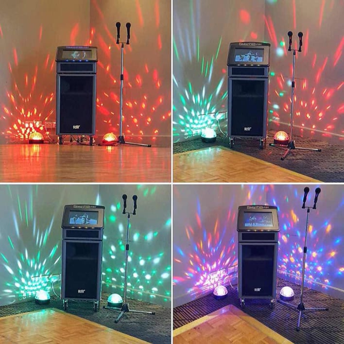 Karaoke machine hire with lights