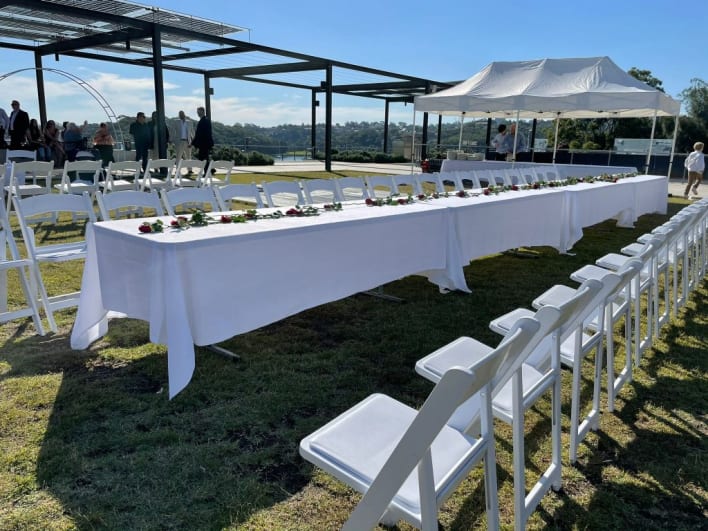 White Folding Chair Hire Sydney Melbourne
