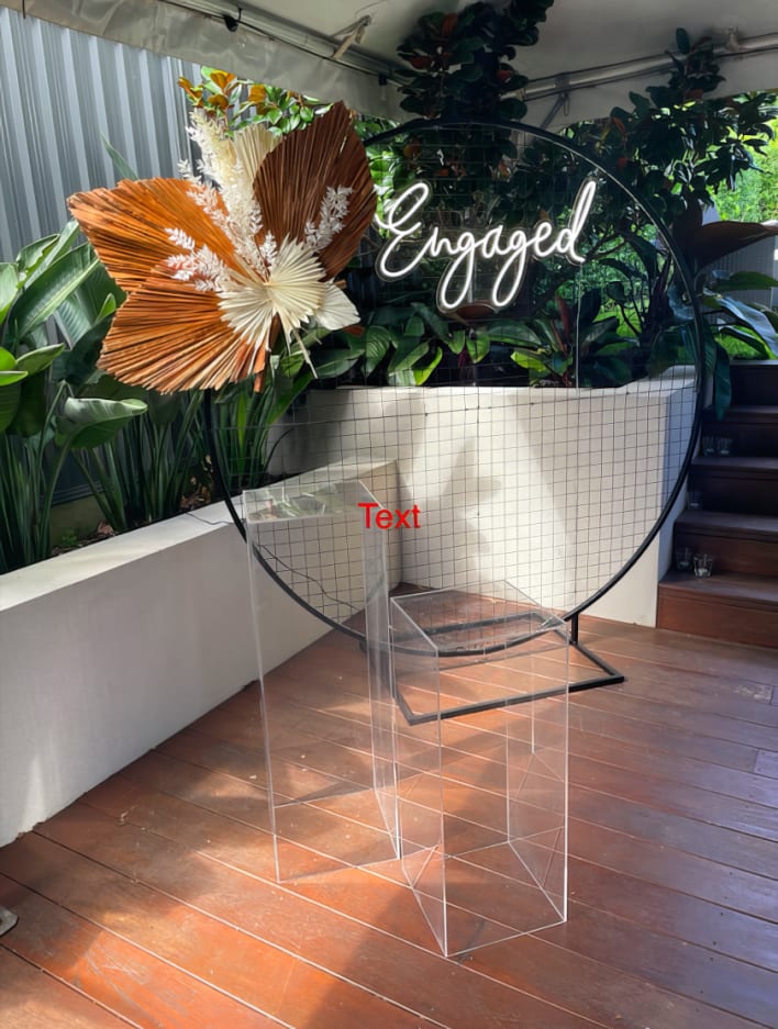 Clear plinths