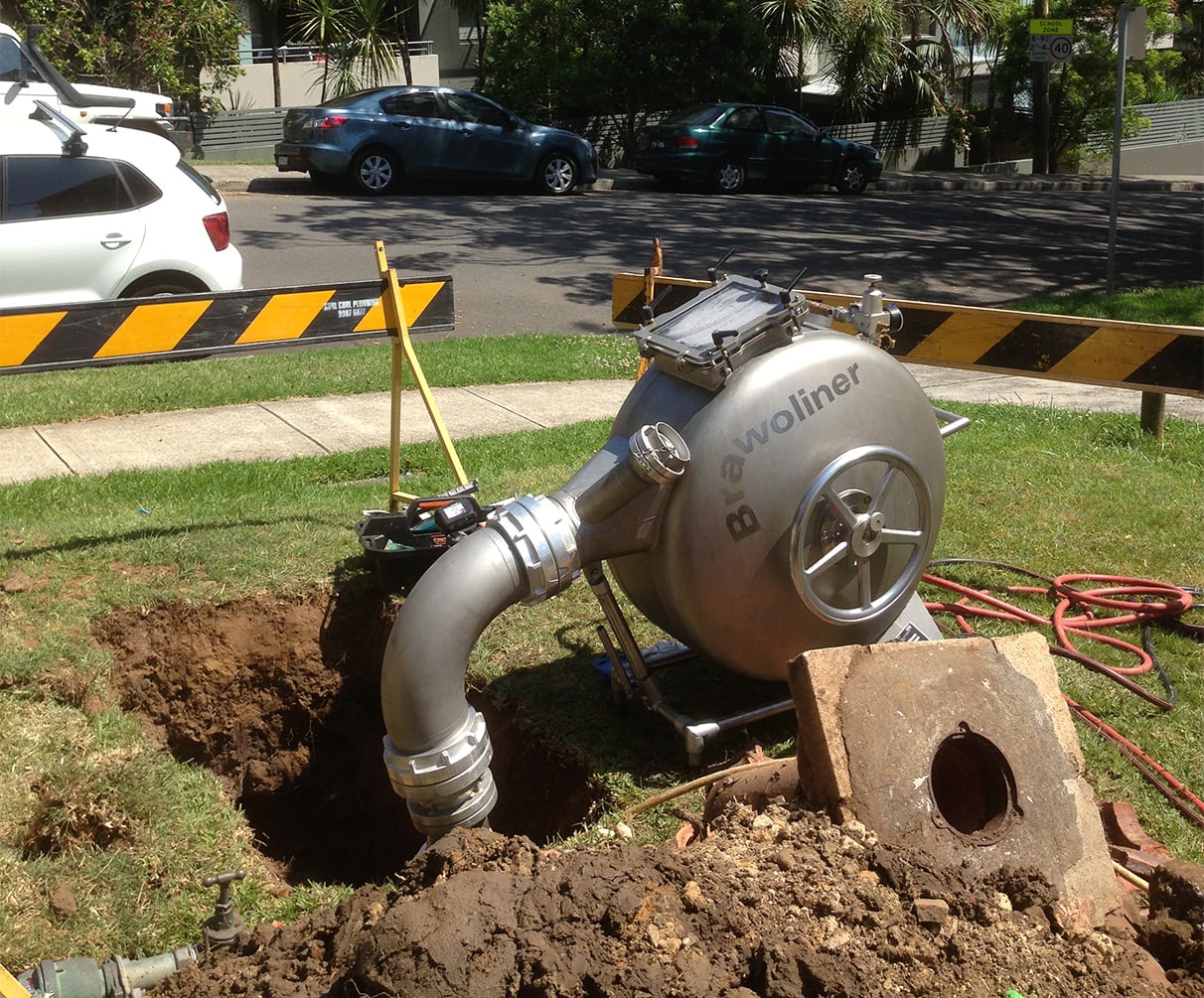 Pipe relining some sewer pipes on a residential property in Sydney