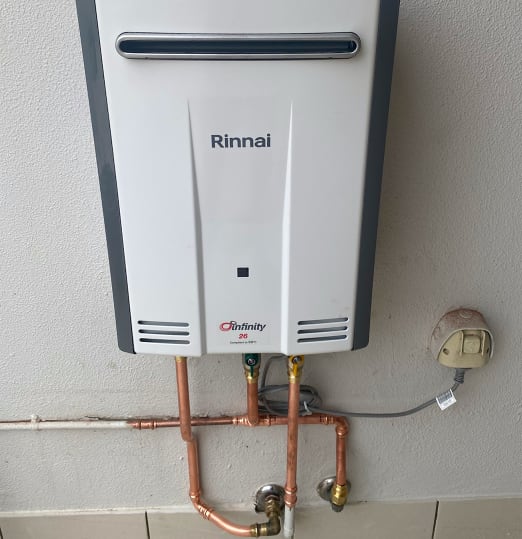 A newly installed gas hot water system by Curl Curl Plumbing