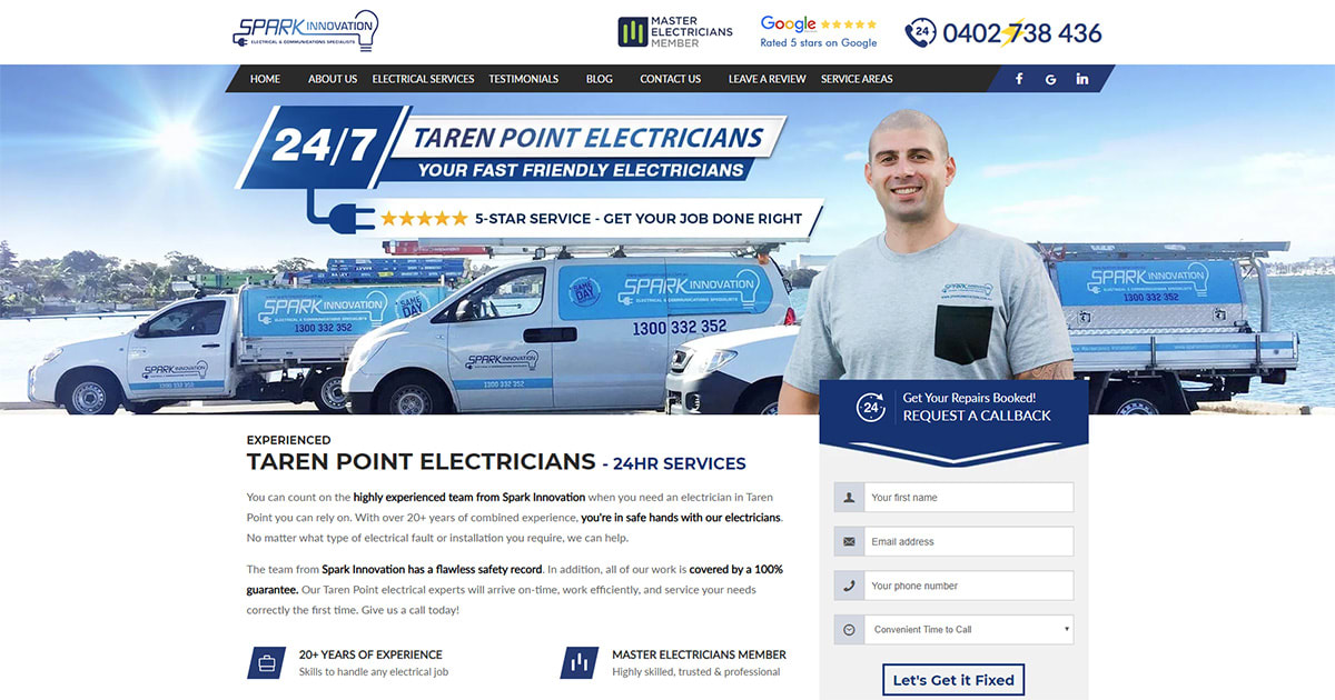 Your 1 Electrician Taren Point Spark Innovation™ 5 Stars!