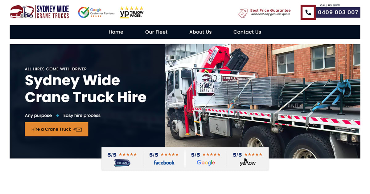 Hiab Crane Truck Hire. Sydney Wide Crane Trucks