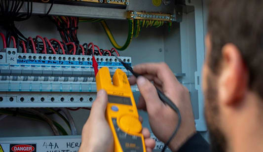 A residential switchboard being tested