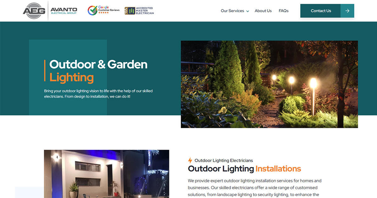 Electrician for Outdoor Lighting Installations