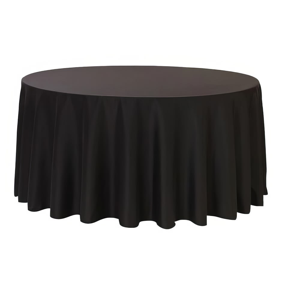 Black Round Banquet Tablecloth Hire