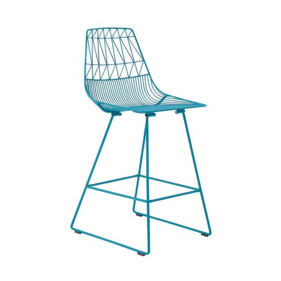 Turquoise Blue Wire Stool/arrow Stool