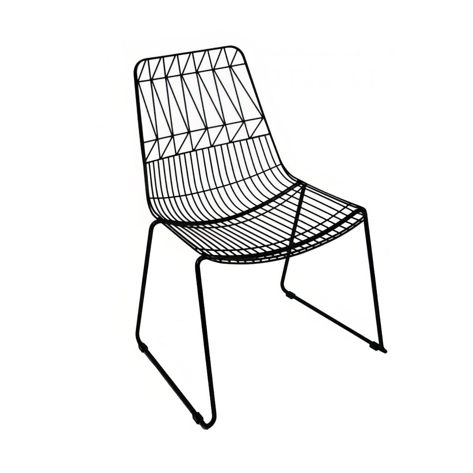 Black Wire Chair/ Arrow Chair