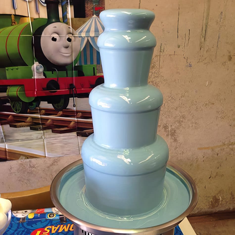 A small commercial thomas the tank engine chocolate fountain package.