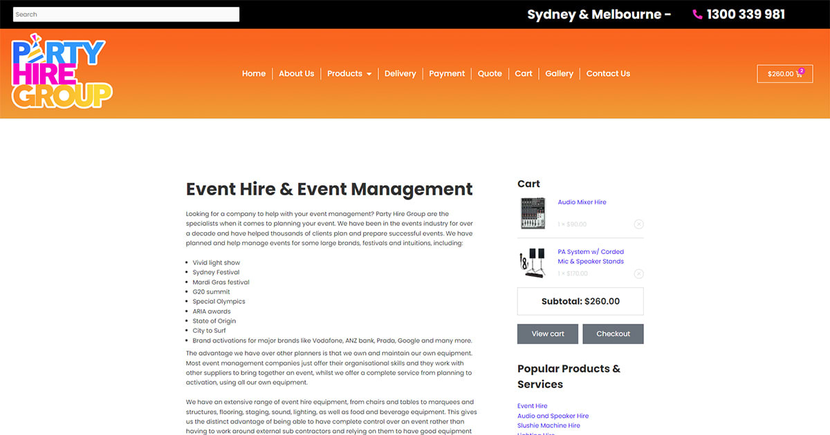 Event Hire Trusted Event Hire Company Sydney