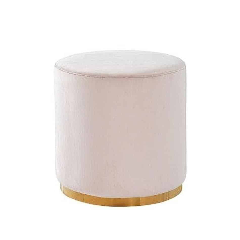 White Velvet Ottoman Stool Hire