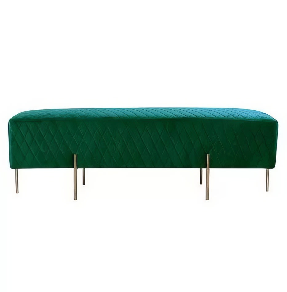 Emerald green shop ottoman bench