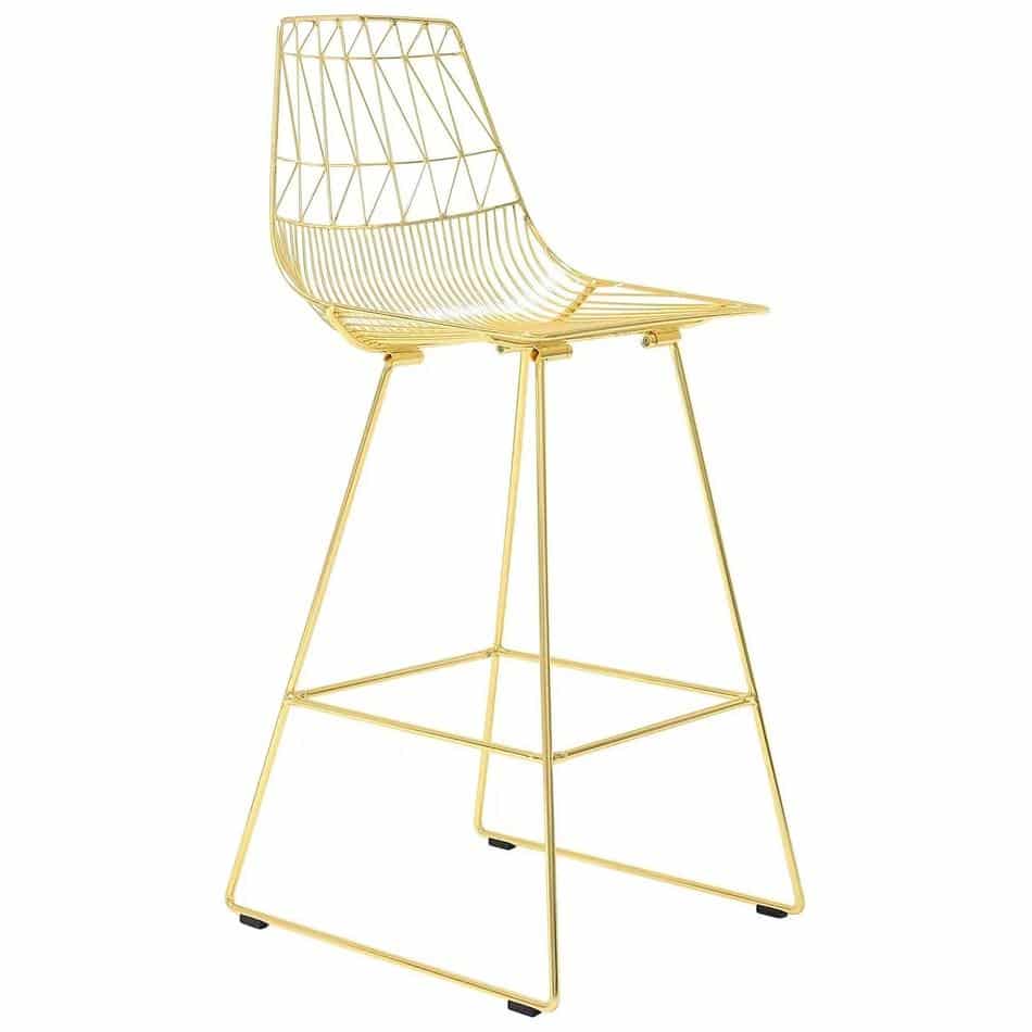 Gold Wire Stool/ Arrow Stools