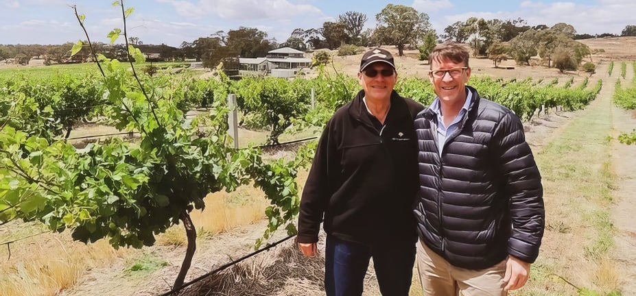 Greg at an organic winery