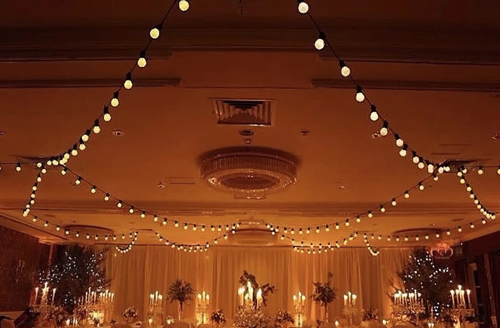A beautiful example of Festoon lighting