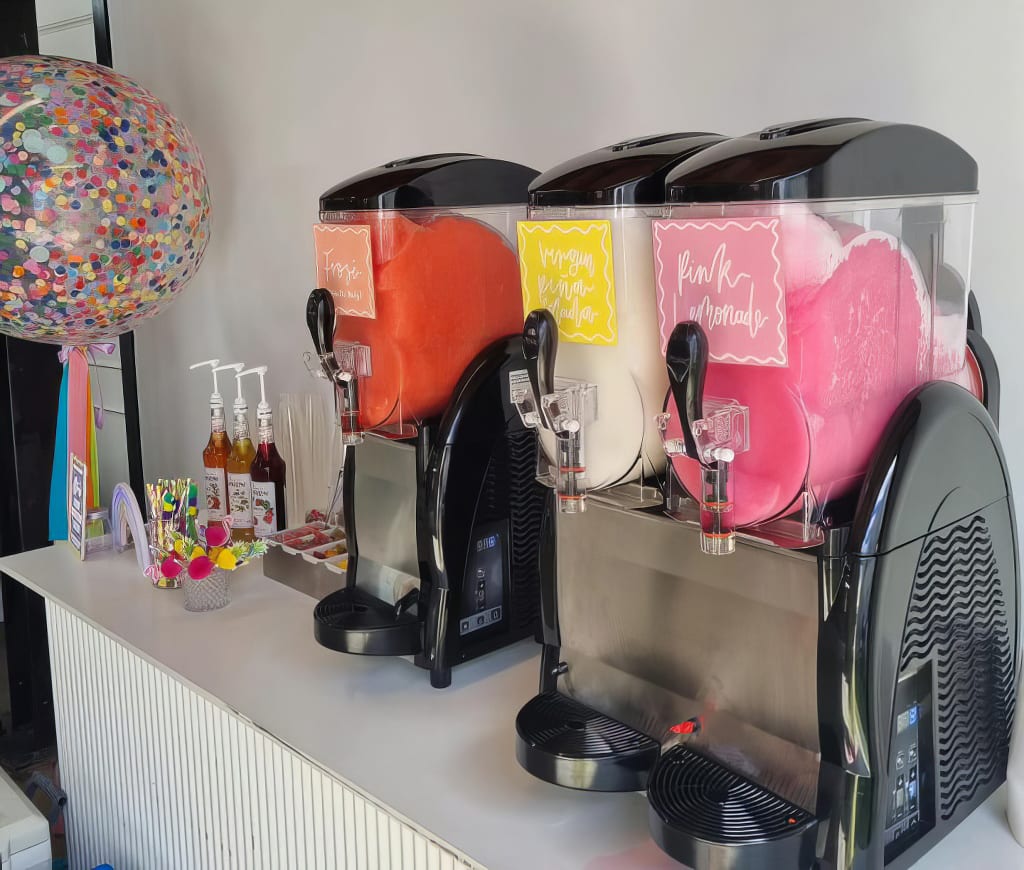 Slushy machines hired for a party