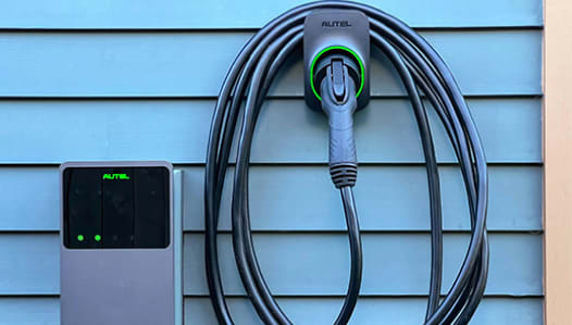 An newly installed EV charger