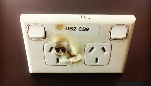 A burnt out power point