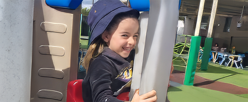 Happy child playing at Sunnyside childcare in Chester Hill