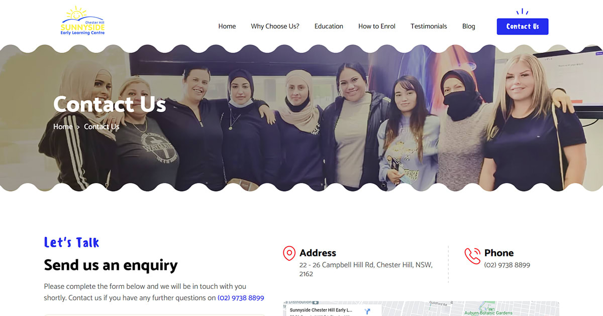 Contact Us Sunnyside Early Learning Centre