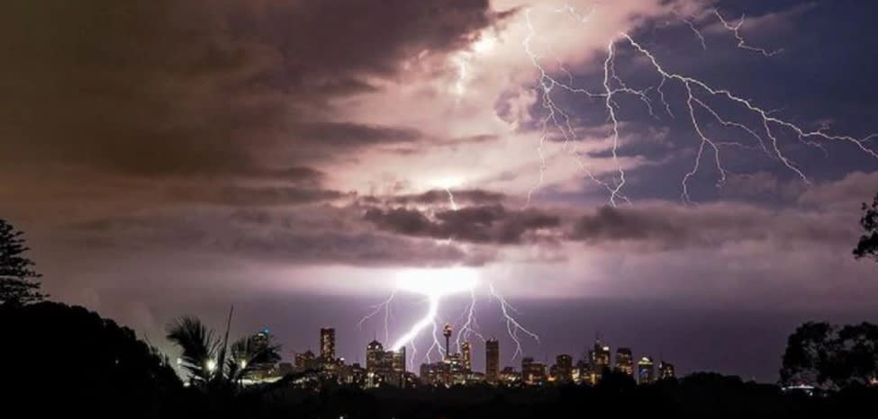 Sydney storm causing a power surge