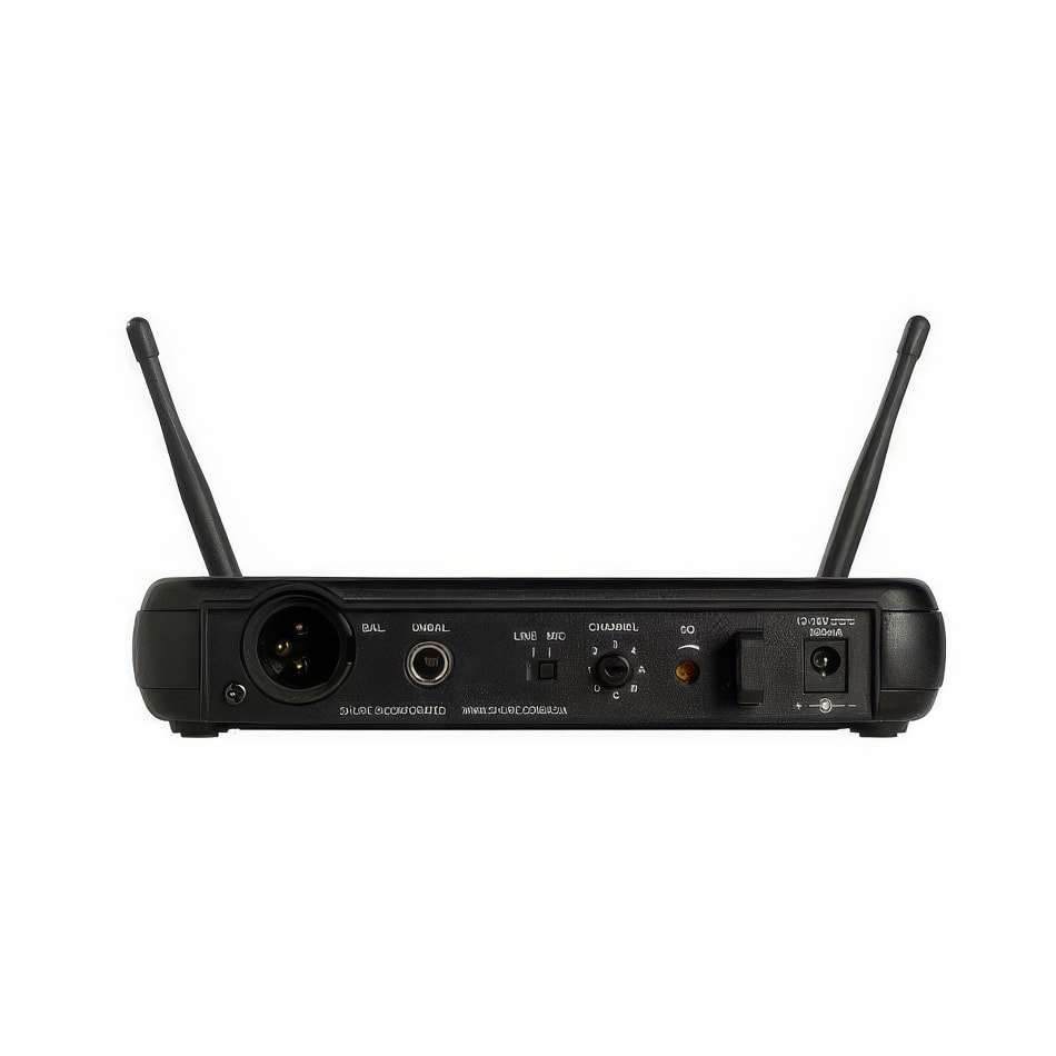 Back of Shure lapel microphone