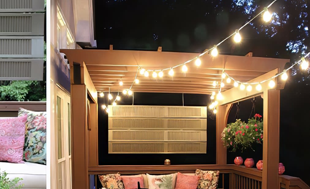 Festoon lights hired from Party Hire Group