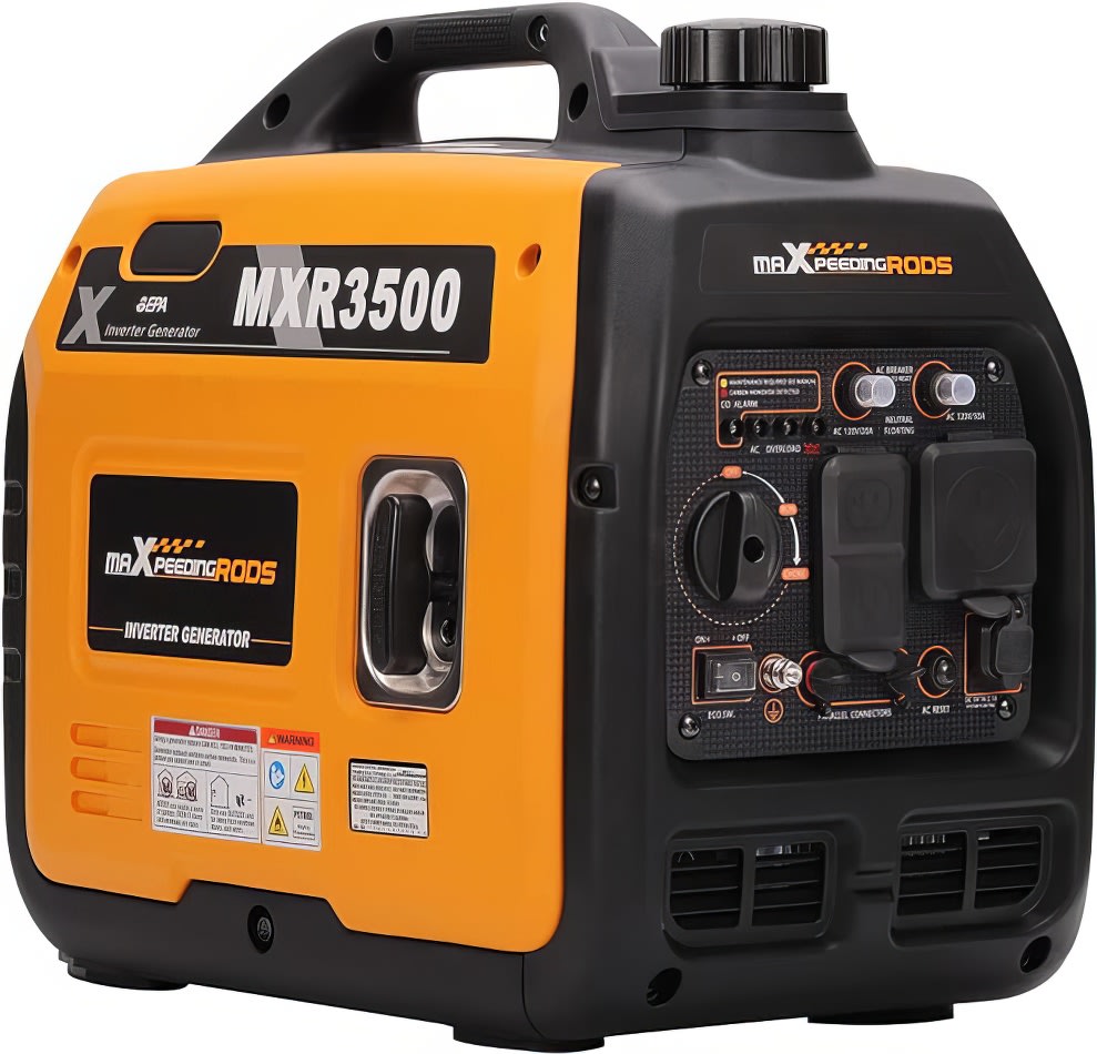 Side view of our 3.5kva generator for hire