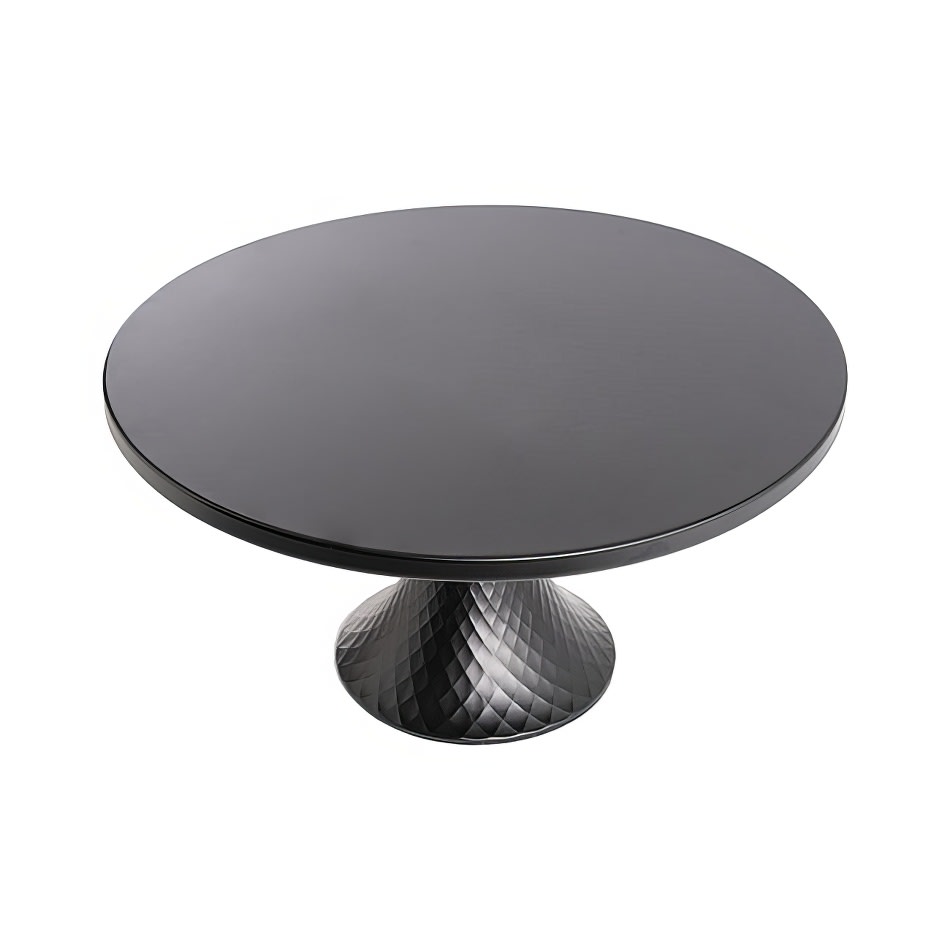 Top view of our black cake stand for hire