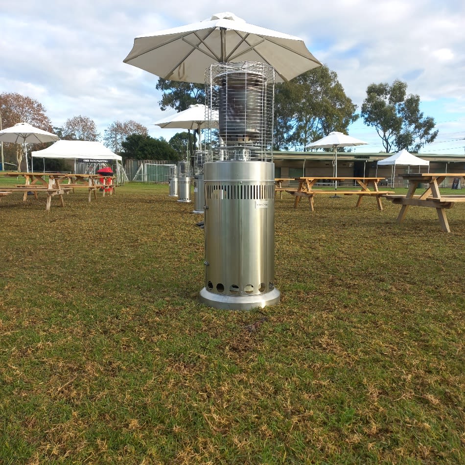 An area heater being used at a park