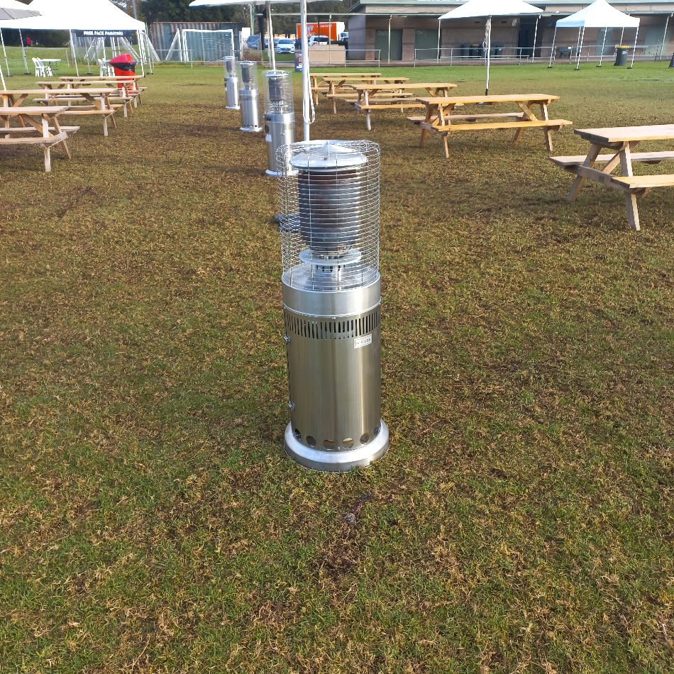 Our area heaters used at an outdoor event