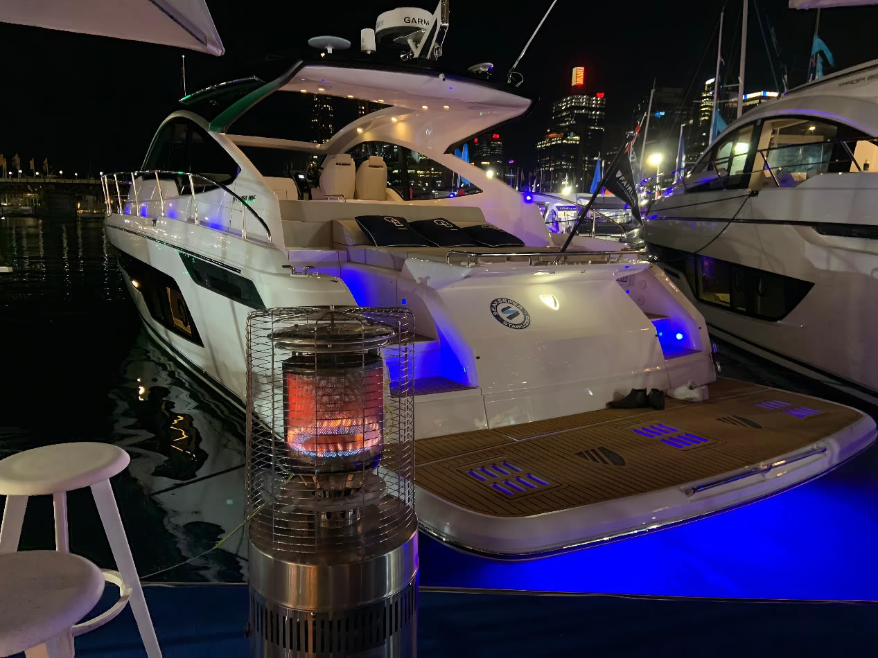 Our area heater used to heat up a boat dock