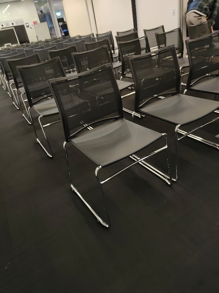 Our neatly aligned conference chairs
