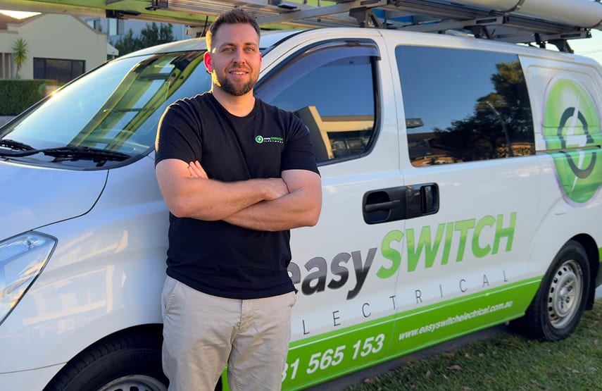 Rick the electrician ready to respond to an emergency electrical callout in the Sydney area