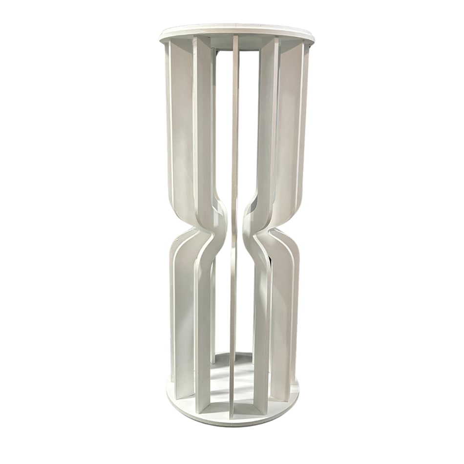 White Slatted Plinth Hire