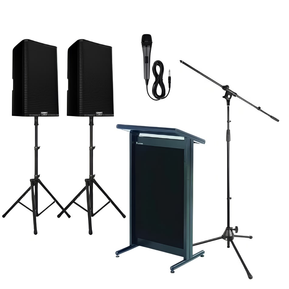 Lectern With Sound System, Ready To Use